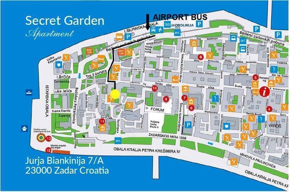 Secret Garden Apartment Zadar Eksteriør bilde